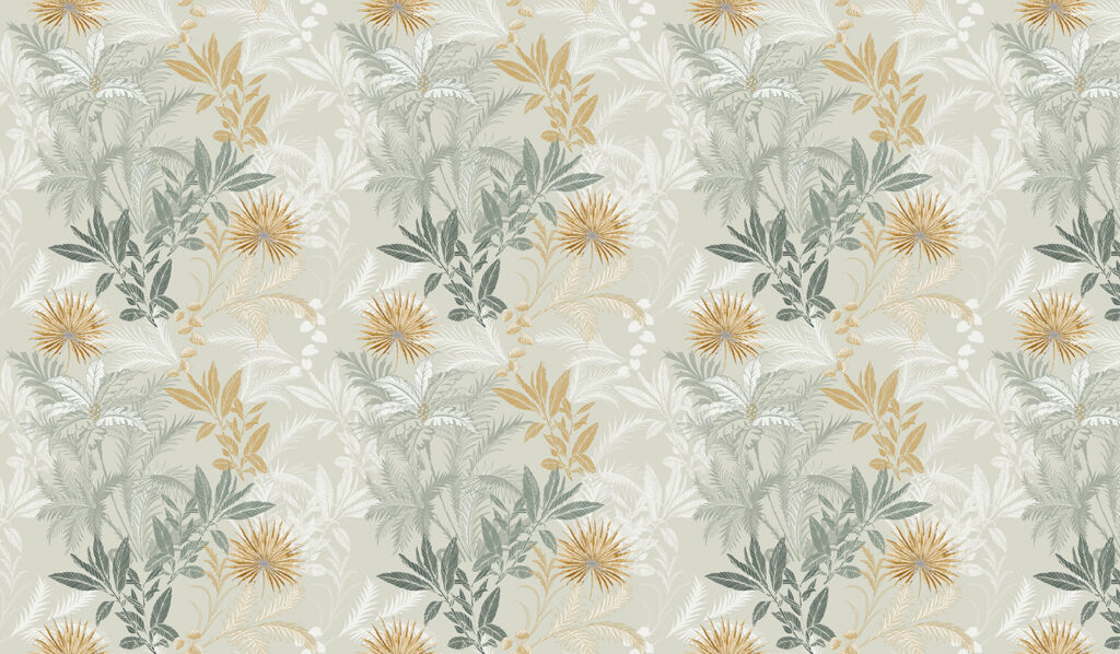 A pattern of leaves and flowers A pattern of leaves and flowers
