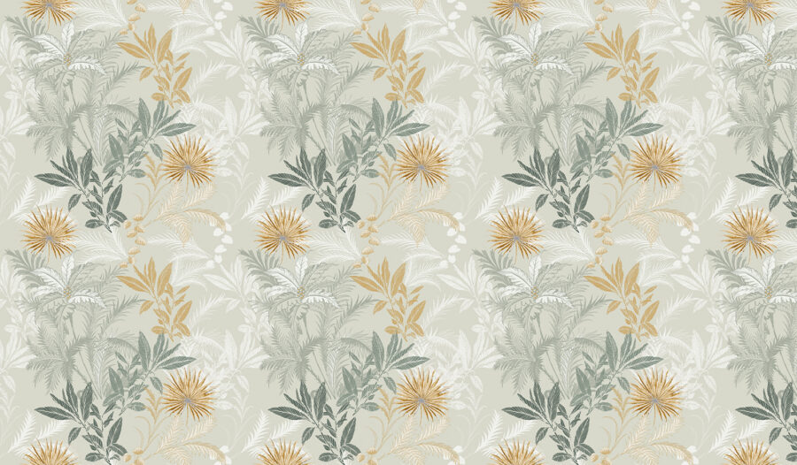 A pattern of leaves and flowers A pattern of leaves and flowers