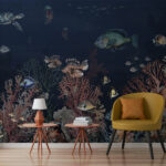 Wall murals Sea life with fish and coral