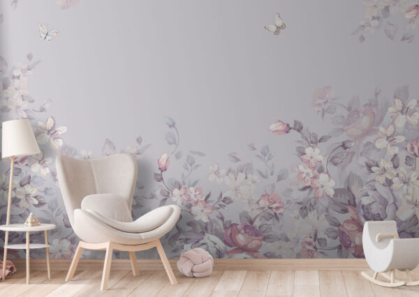 Floral pattern with butterflies Floral pattern with butterflies