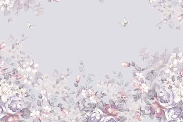 Floral pattern with butterflies Floral pattern with butterflies