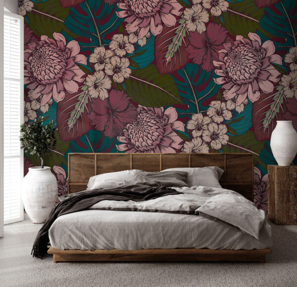 Pattern of flowers and leaves Pattern of flowers and leaves