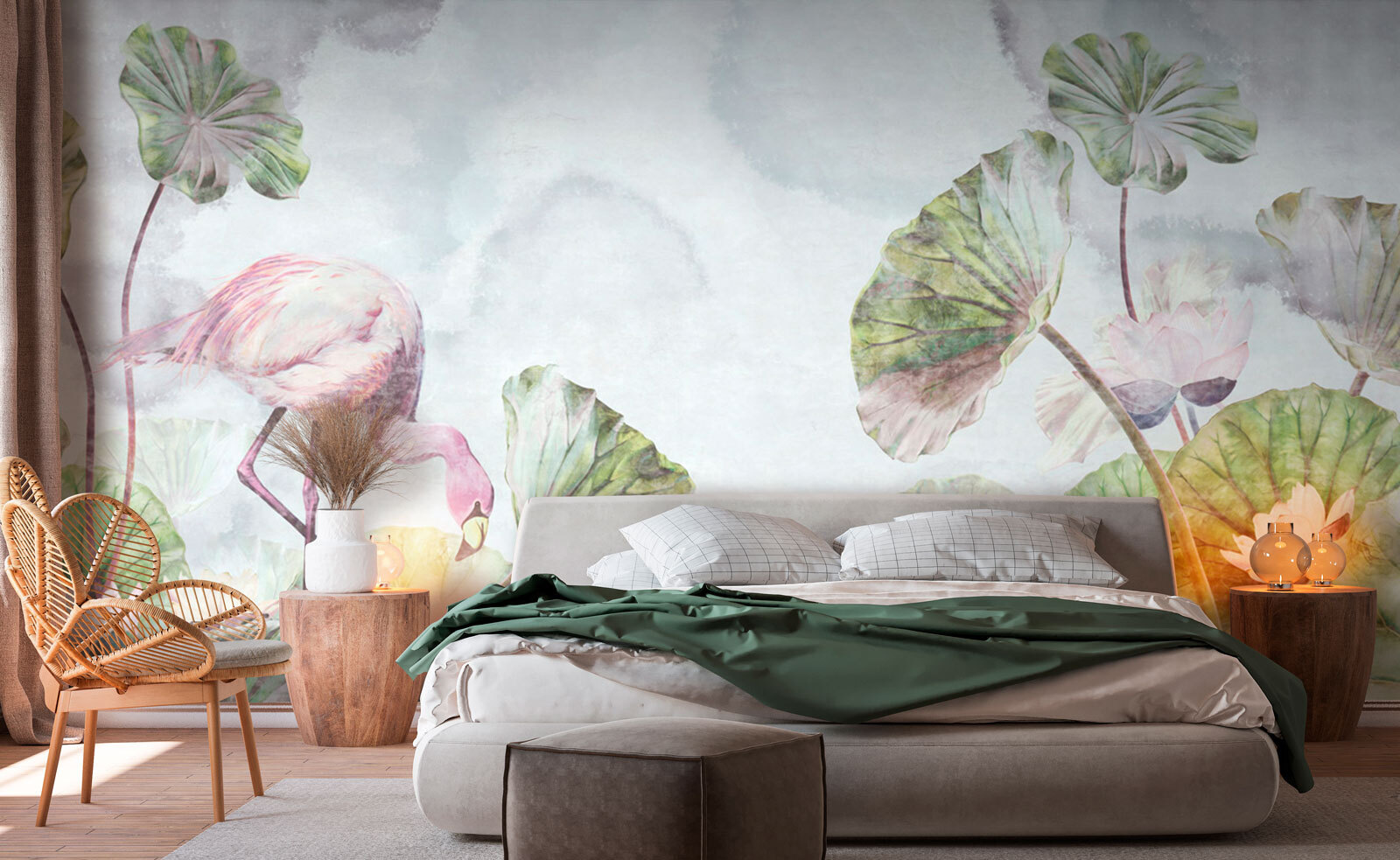 u94357pib1m - Flamingo and leaves - tegory