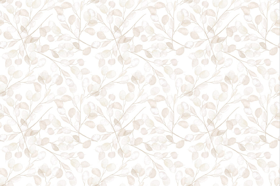 Pattern of white leaves