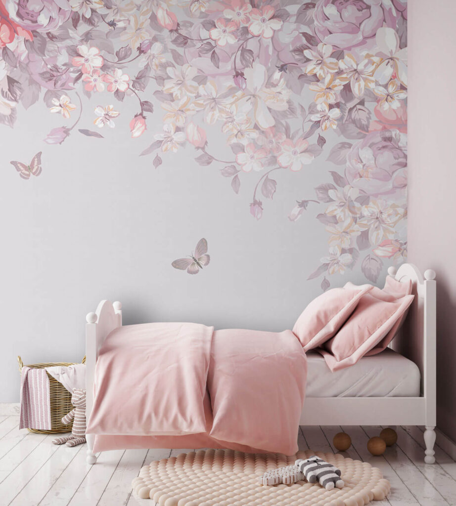 Floral pattern with butterflies Floral pattern with butterflies