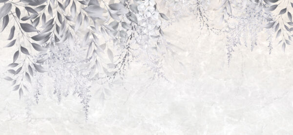 White and gray floral design White and gray floral design