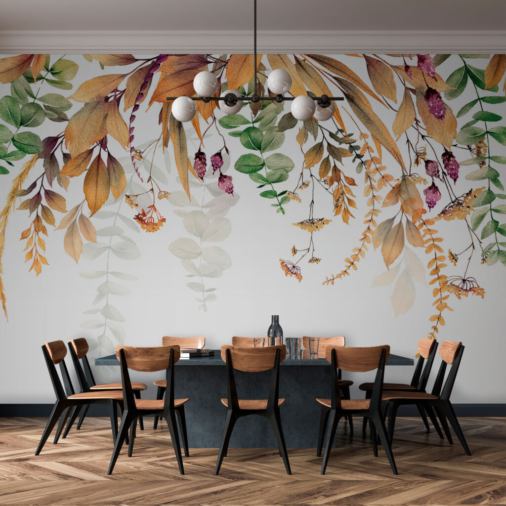 Botanical elegance on a white background Botanical elegance on a white background