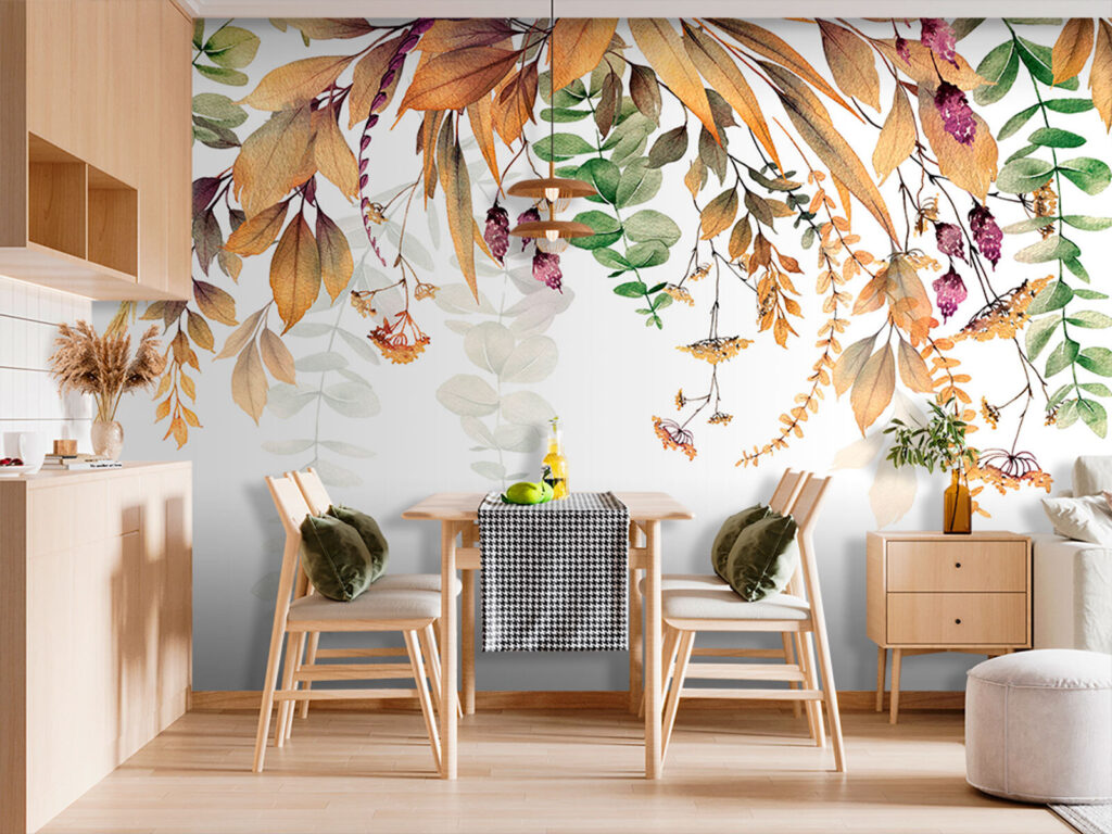 Botanical elegance on a white background Botanical elegance on a white background