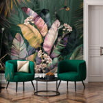 Wall murals Painting of a tropical plant
