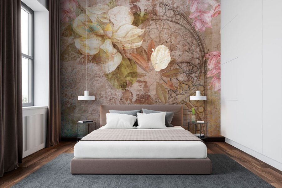 Floral elegance meets vintage artistry