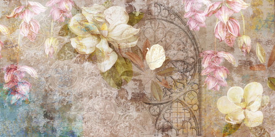 Floral elegance meets vintage artistry