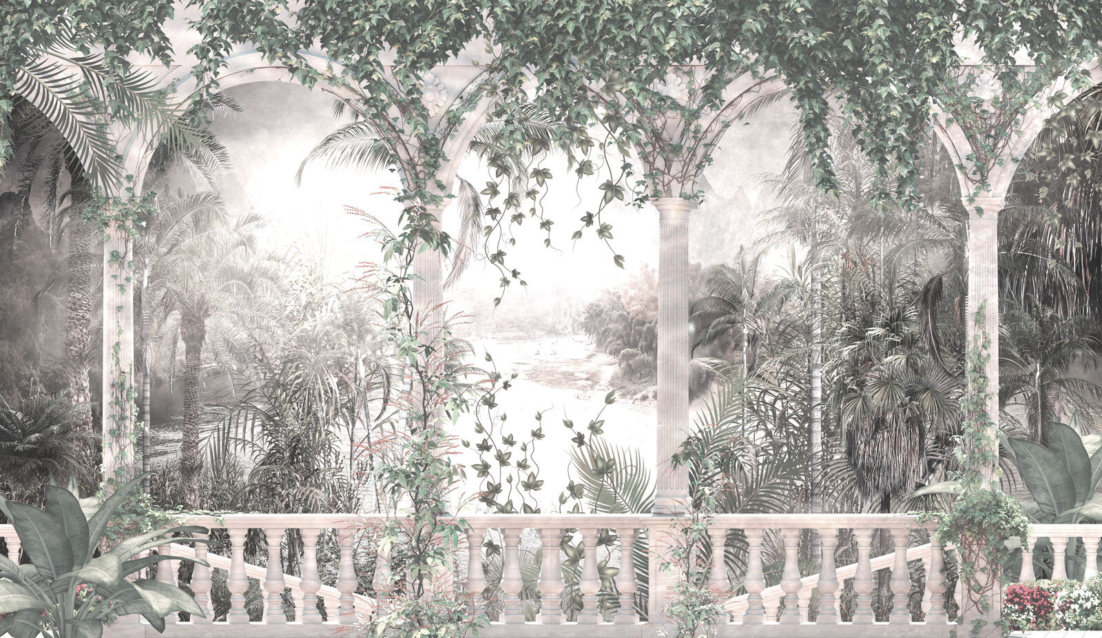 Balcony with a view of a river and trees u94141p - Balcony with a view of a river and trees