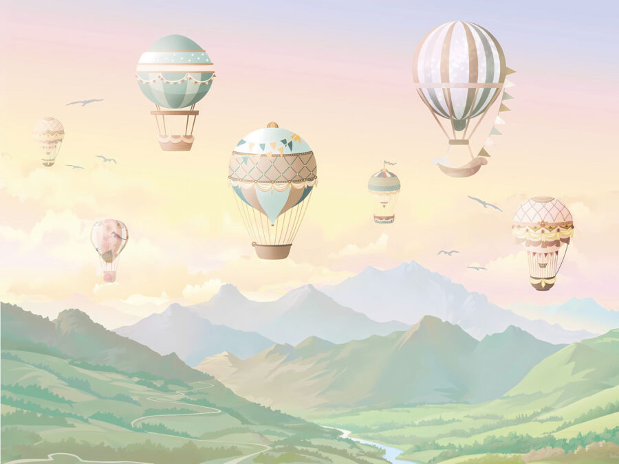 Group of hot air balloons in the sky Group of hot air balloons in the sky