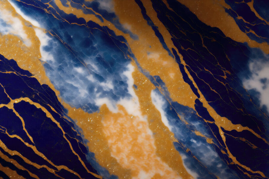 Beautiful blue and orange patterns.