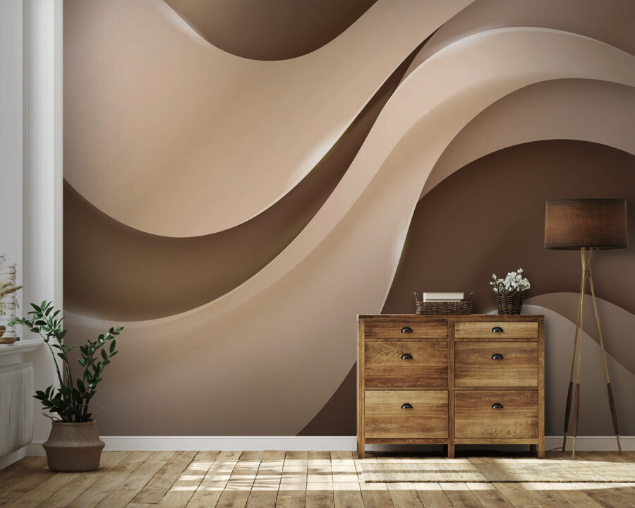 Elegant waves in soft tones