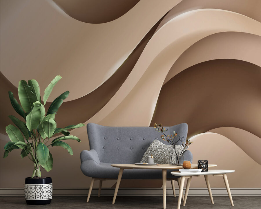 Elegant waves in soft tones