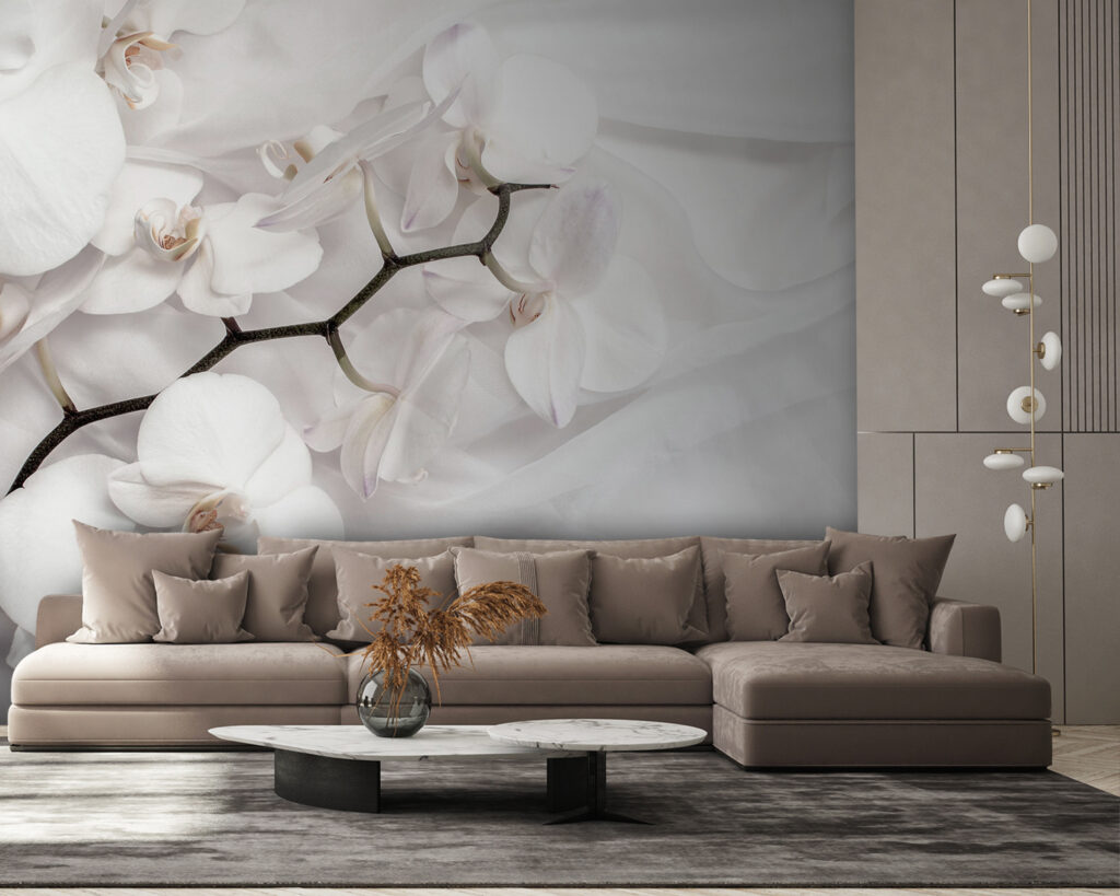 White orchids on a white fabric u94056pig58m 1024x819 - White orchids on a white fabric