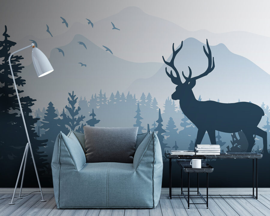 Wall murals Deer in a forest