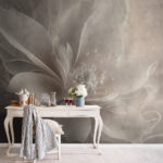 Wall murals White flower with a flower on it