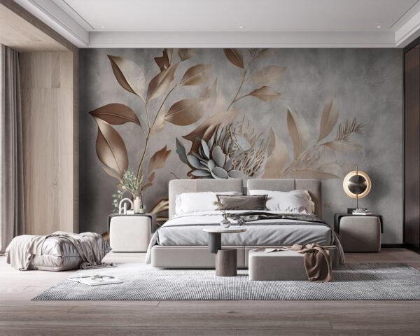 Elegant paper flowers and delicate leaves. Elegant paper flowers and delicate leaves.