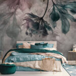 Wall murals Delicate leaves in soft hues