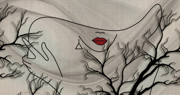 Drawing of a woman’s face and a tree Drawing of a woman’s face and a tree