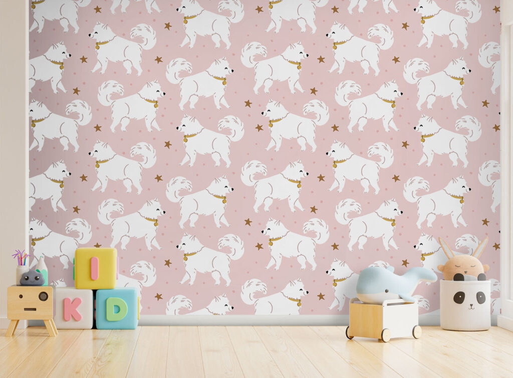 Pattern of white dogs Pattern of white dogs