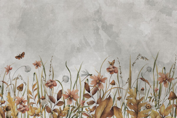 Painting of flowers and grass Painting of flowers and grass