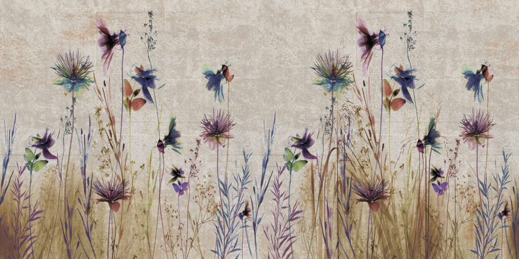 Colorful flowers in a serene landscape. Colorful flowers in a serene landscape.