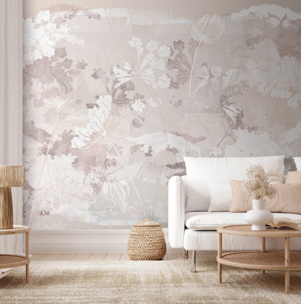 White and gray floral pattern White and gray floral pattern
