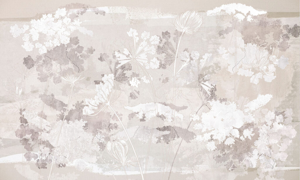 White and gray floral pattern White and gray floral pattern