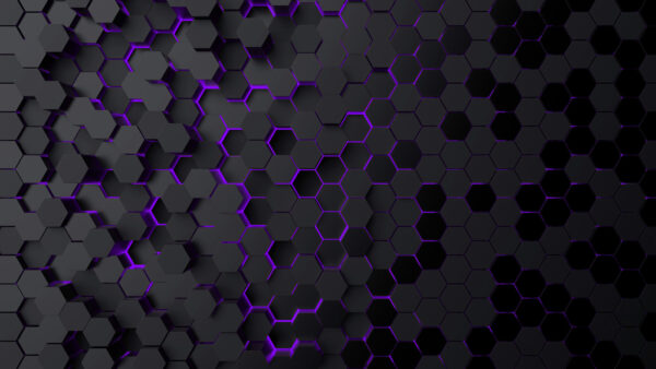 A black and purple hexagons u93618v3p 600x338 - A black and purple hexagons