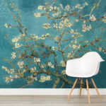 Wall murals Tree with white flowers