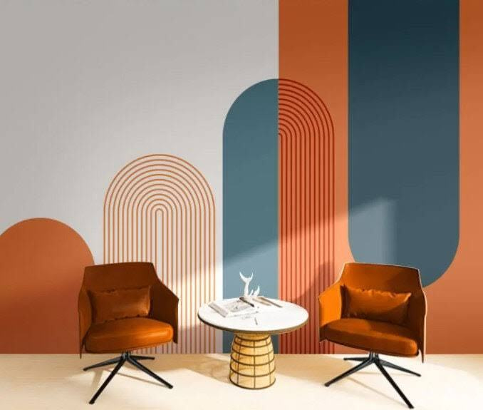 Colorful art with lines