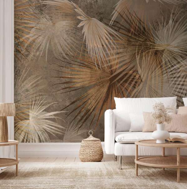 Tropical leaves in earthy tones. Tropical leaves in earthy tones.
