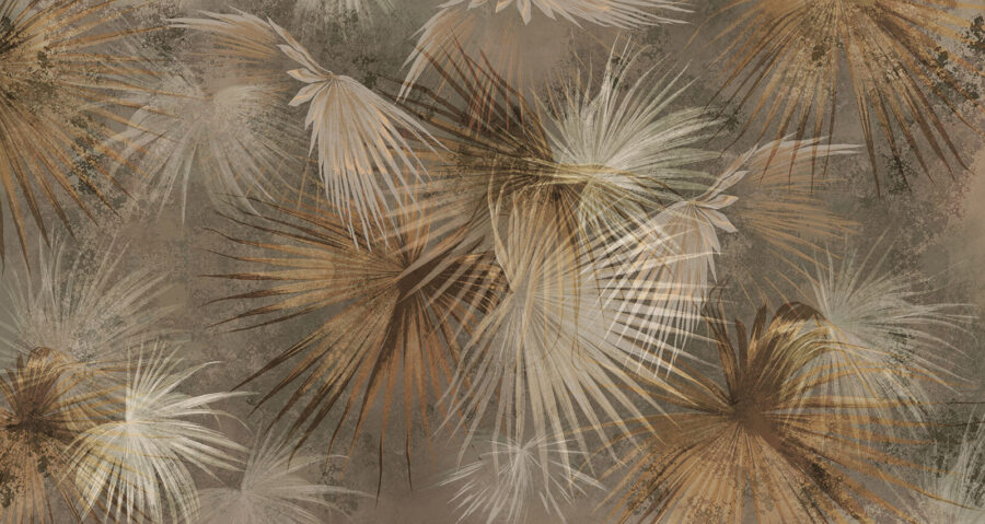 Tropical leaves in earthy tones. Tropical leaves in earthy tones.