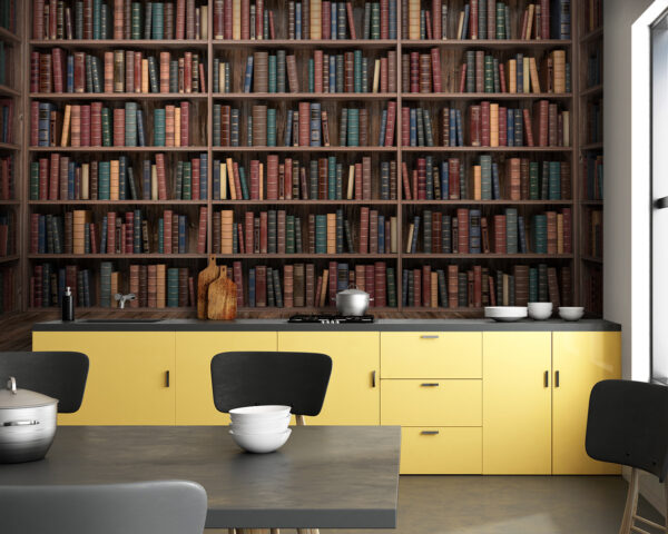 Large book shelf with many books Large book shelf with many books