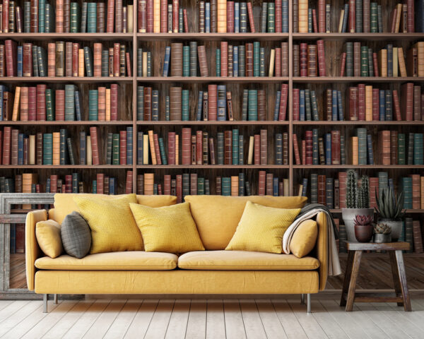 Large book shelf with many books Large book shelf with many books