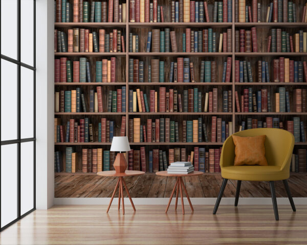 Large book shelf with many books Large book shelf with many books