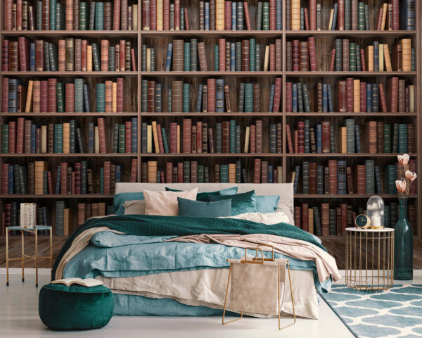 Large book shelf with many books Large book shelf with many books