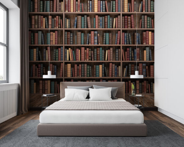 Large book shelf with many books Large book shelf with many books