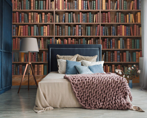 Large book shelf with many books Large book shelf with many books