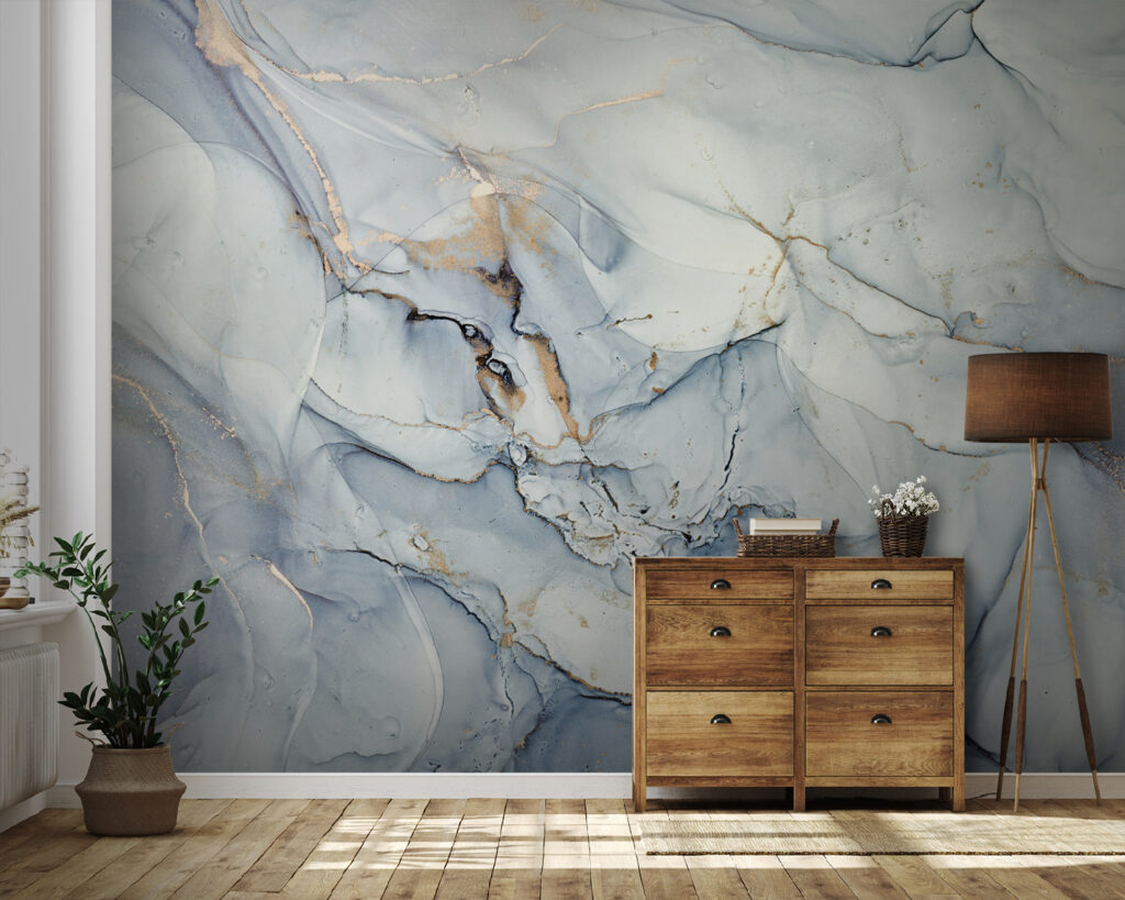 Soft hues in fluid abstract art