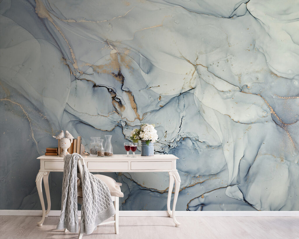 Soft hues in fluid abstract art