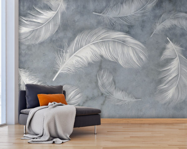 Group of white feathers Group of white feathers