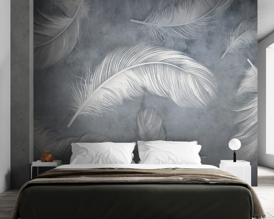 Group of white feathers