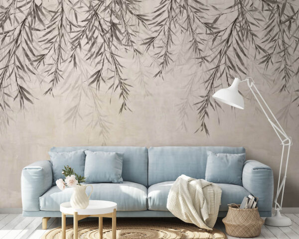 Delicate foliage on a serene background Delicate foliage on a serene background