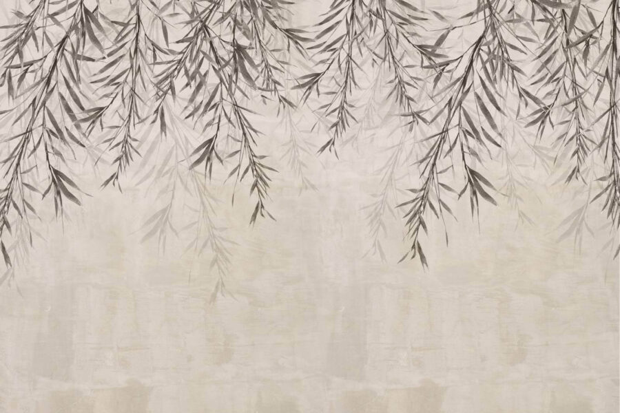 Delicate foliage on a serene background