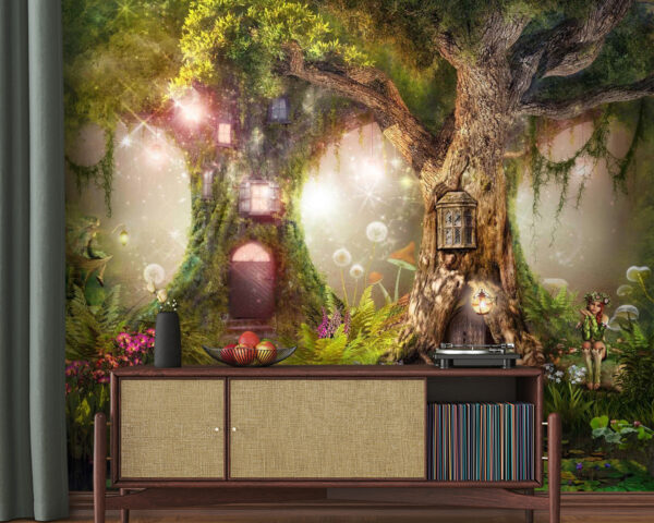 A fairy house in a tree Wall murals A fairy house in a tree