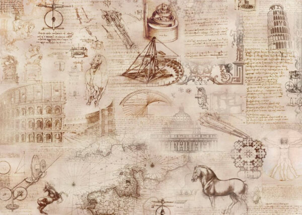 Historical illustrations and sketches collage Historical illustrations and sketches collage